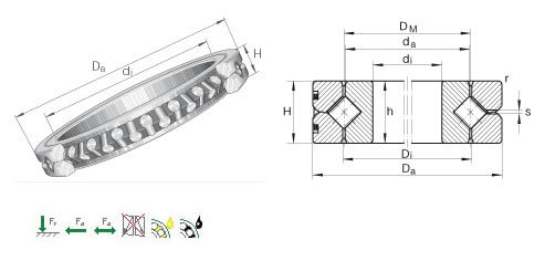 INASX011868交叉滚子轴承平面图