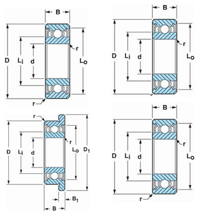 NMBR-2280微型轴承平面图