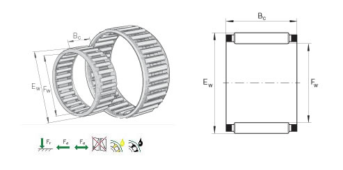 INAK90X97X20滚针和保持架组件平面图