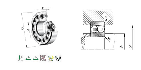 FAG1310K.TV.C3+H310调心球轴承平面图